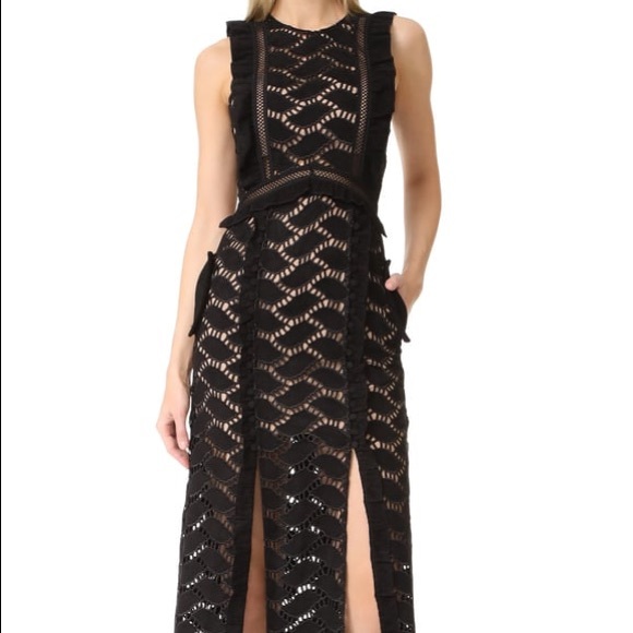 NEW Self Portrait Cutwork Lace Midi Dress